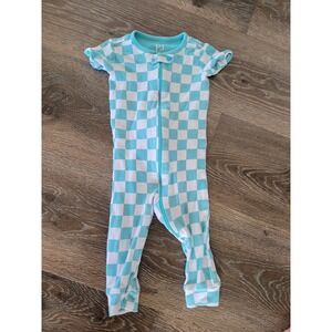 Childrens Place PJ Baby Sleeper One Piece Pajamas Checkered Zip Up 3-6 months #9